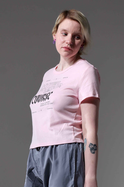 HYPERFIXATION - Women’s Micro Rib Baby T-Shirt in Light Pink