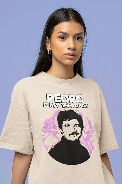 PEDRO PASCAL IS MY THERAPIST - Unisex Crewneck T-Shirt in Soft Cream