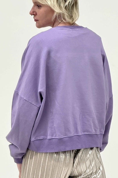 VERY AuDHD - Oversized Crew Neck Sweatshirt in Lilac