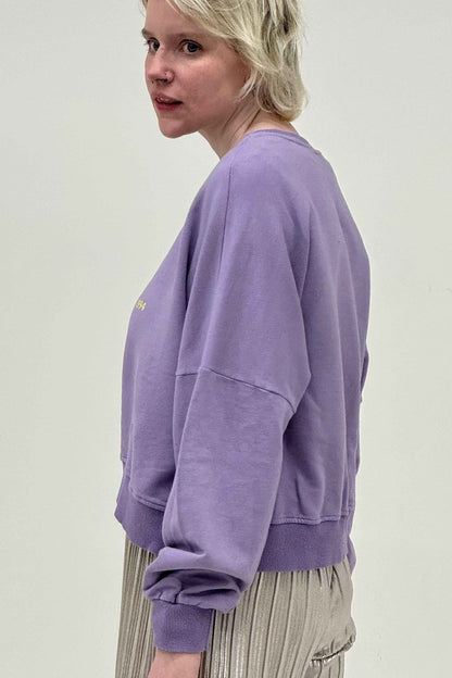 VERY AuDHD - Oversized Crew Neck Sweatshirt in Lilac