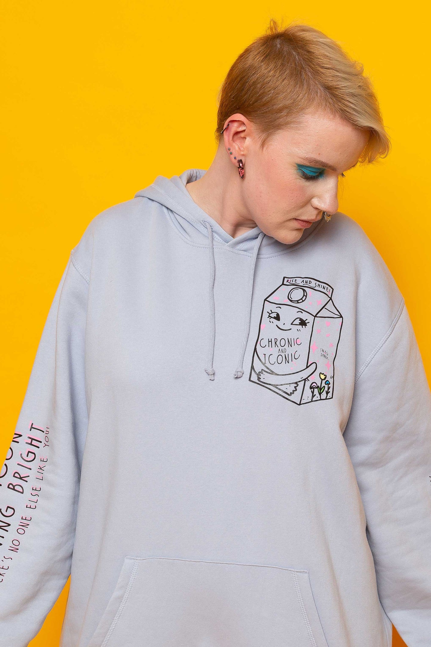 This is The Remix Hoodie CHRONIC AND ICONIC - Unisex Pullover Hoodie in Serene Blue