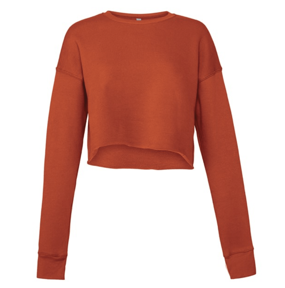 This is The Remix Sweatshirt S / Brick Custom Made - Women's Cropped Crew Fleece (6 Different Colours)