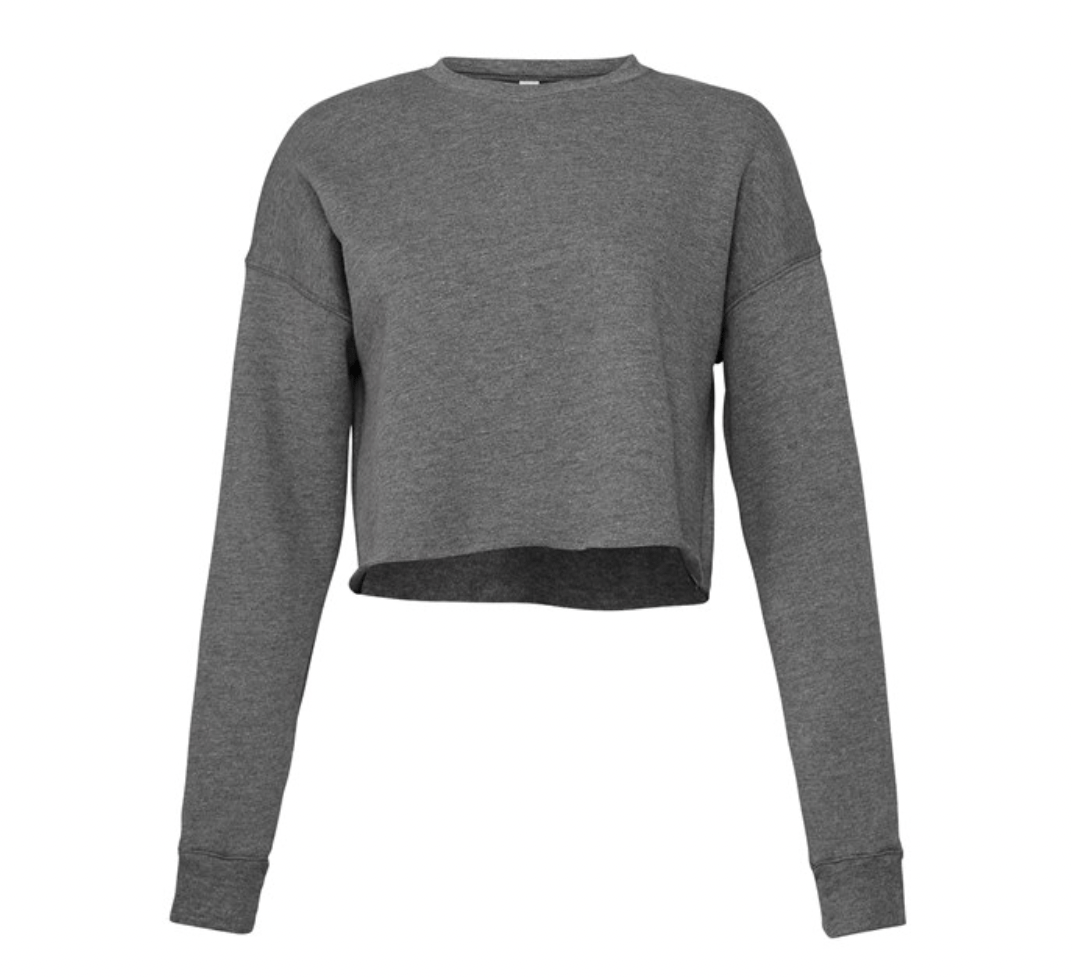 This is The Remix Sweatshirt S / Grey Custom Made - Women's Cropped Crew Fleece (6 Different Colours)