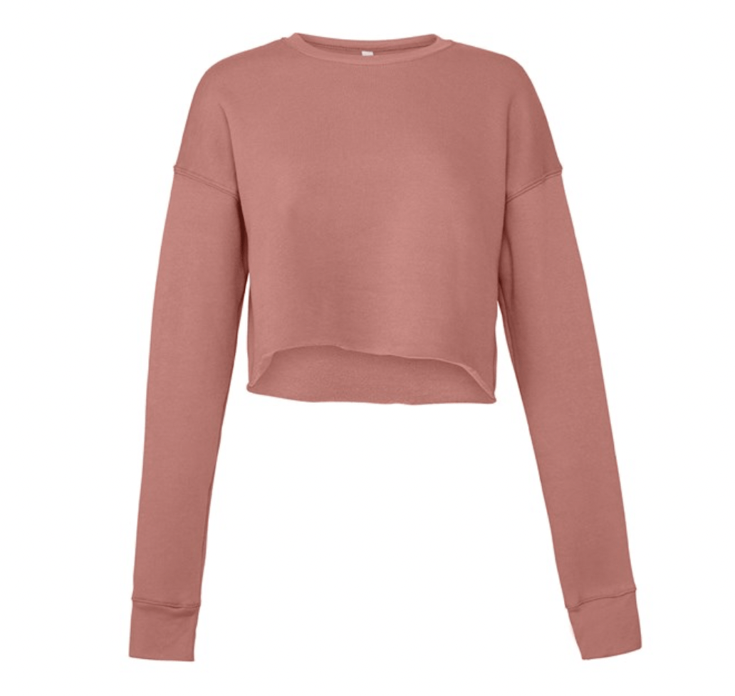 This is The Remix Sweatshirt S / Mauve Custom Made - Women's Cropped Crew Fleece (6 Different Colours)