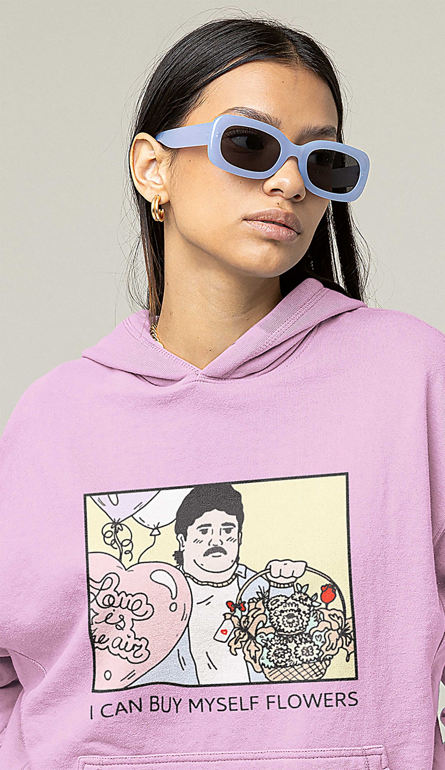 This is The Remix Hoodie I CAN BUY MYSELF FLOWERS (Mexican Surprise MEME) - Unisex Pullover Hoodie in Lilac
