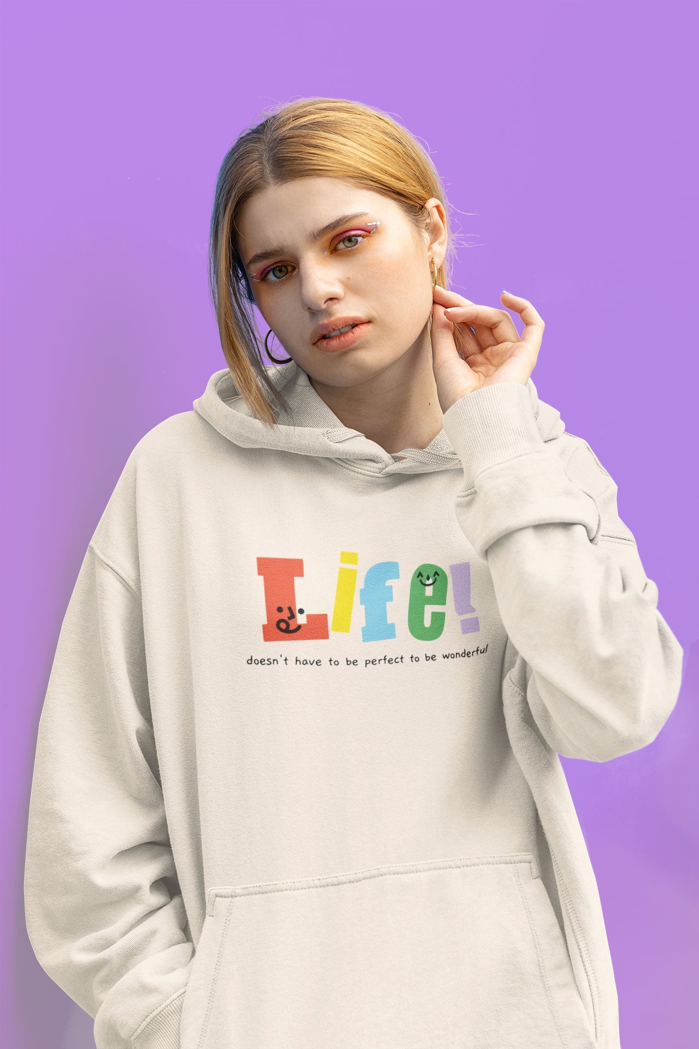 This is The Remix Hoodie LIFE DOESN'T HAVE TO BE PERFECT TO BE WONDERFUL - Unisex Pullover Hoodie