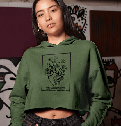 This is The Remix Cropped Sweatshirt MENTAL ILLNESS AND RELATIONSHIPS - Unisex Cropped Hoodie
