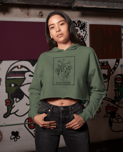 This is The Remix Cropped Sweatshirt MENTAL ILLNESS AND RELATIONSHIPS - Unisex Cropped Hoodie
