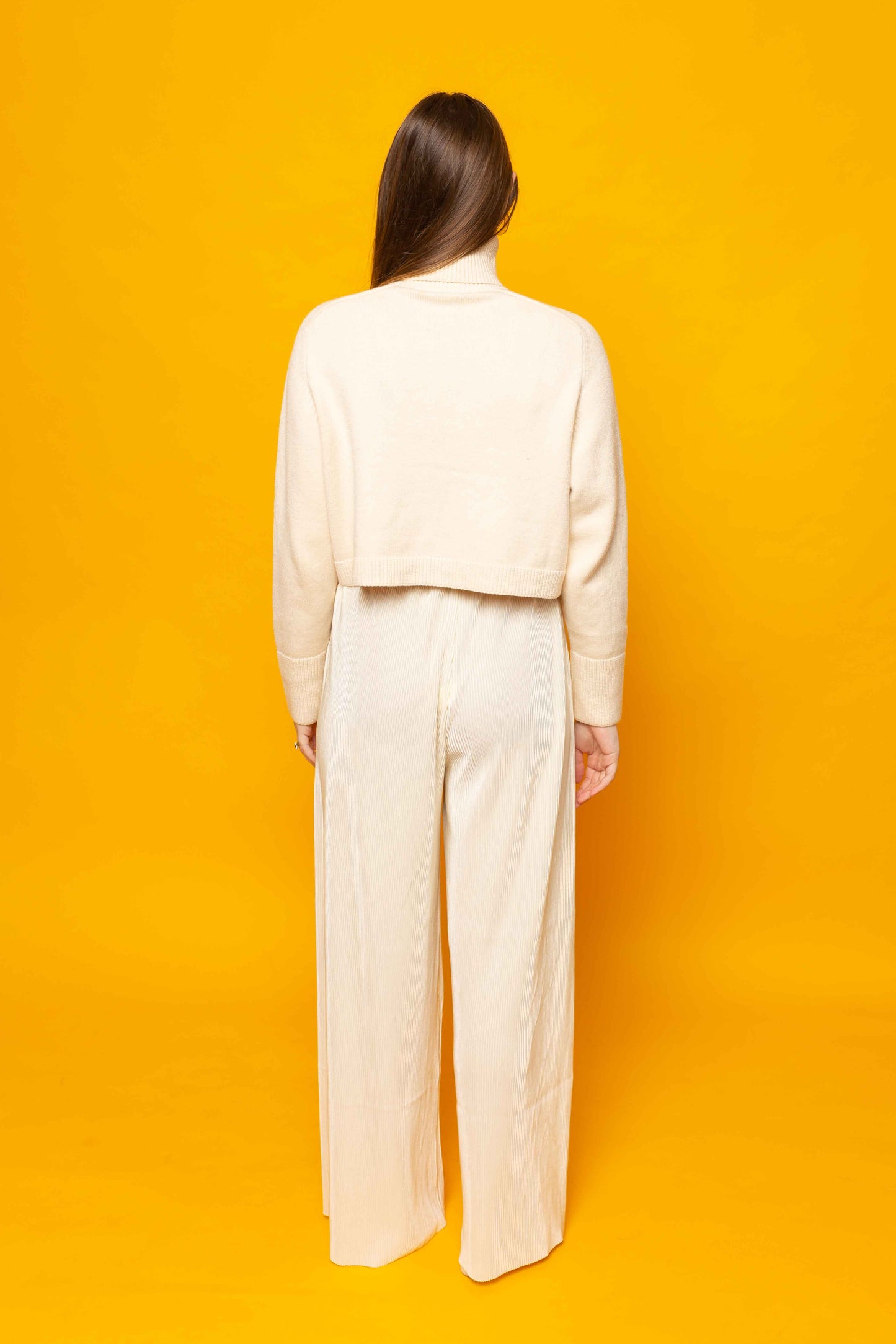 This is The Remix Trousers QUE SERA, SERA - Relaxed Wide Leg Trousers In Cream