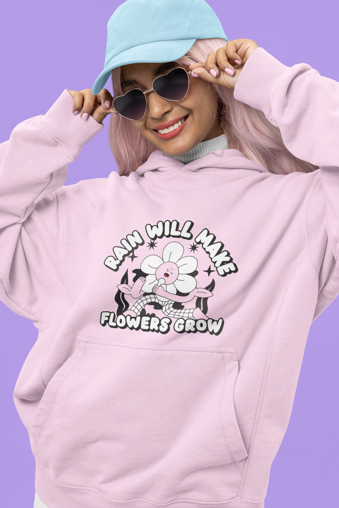 This is The Remix Cardigan RAIN WILL MAKE FLOWERS GROW - Unisex Pullover Hoodie