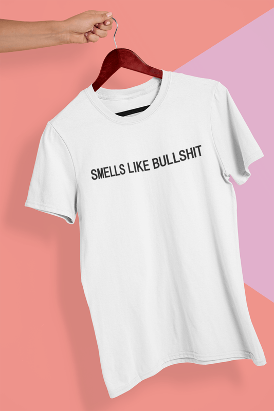 This is The Remix T-shirt SMELLS LIKE BULLSH*IT - Unisex T-Shirt in White