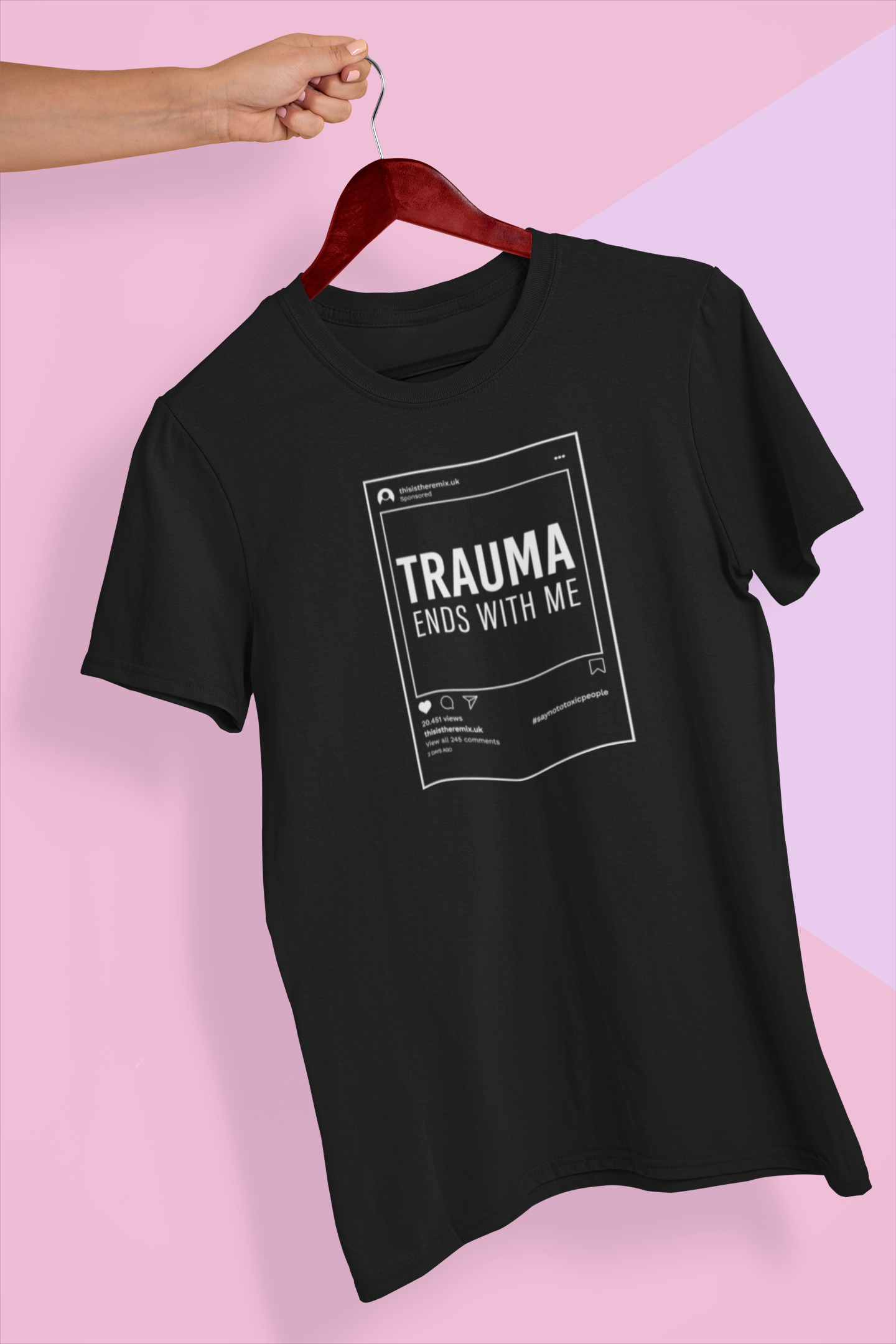 This is The Remix T-shirt UK 10 (S) / Black TRAUMA ENDS WITH ME - Unisex T-Shirt